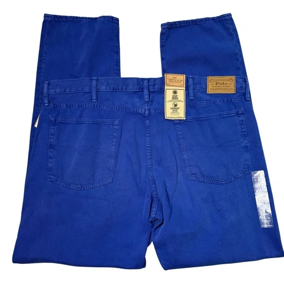 NWT New $138 Polo Ralph Lauren Varick Slim Straight Blue Jeans Size 44 x 36